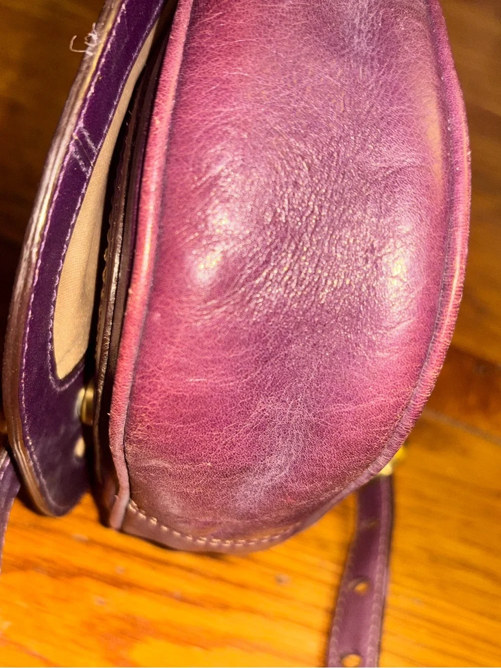 Coach Vintage Legacy Garcia Mini Burgundy Leather Crossbody Bag COA
